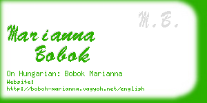 marianna bobok business card